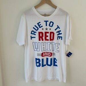 RED White And Blue Patriotic Tee Shirt Men’s Size Large